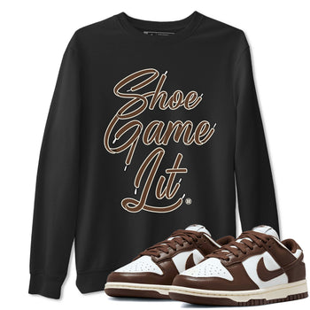 Dunk Low WMNS Cacao Wow sneaker shirt to match jordans Shoe Game Lit Shoe Lace sneaker tees Dunk Cacao Wow SNRT Sneaker Tees Crew Neck Unisex Cotton Sneaker T-Shirt Black 1 T-Shirt