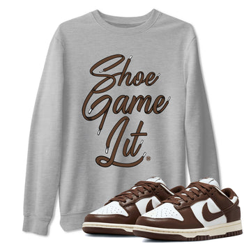 Dunk Low WMNS Cacao Wow sneaker shirt to match jordans Shoe Game Lit Shoe Lace sneaker tees Dunk Cacao Wow SNRT Sneaker Tees Crew Neck Unisex Cotton Sneaker T-Shirt Heather Grey 1 T-Shirt