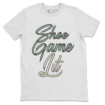 Dunk Low Mica Green Shirts Shoe Game Lit Shoe Lace Sneaker Tees Dunk Mica Green Sneaker Release Tees Unisex Shirts White 2