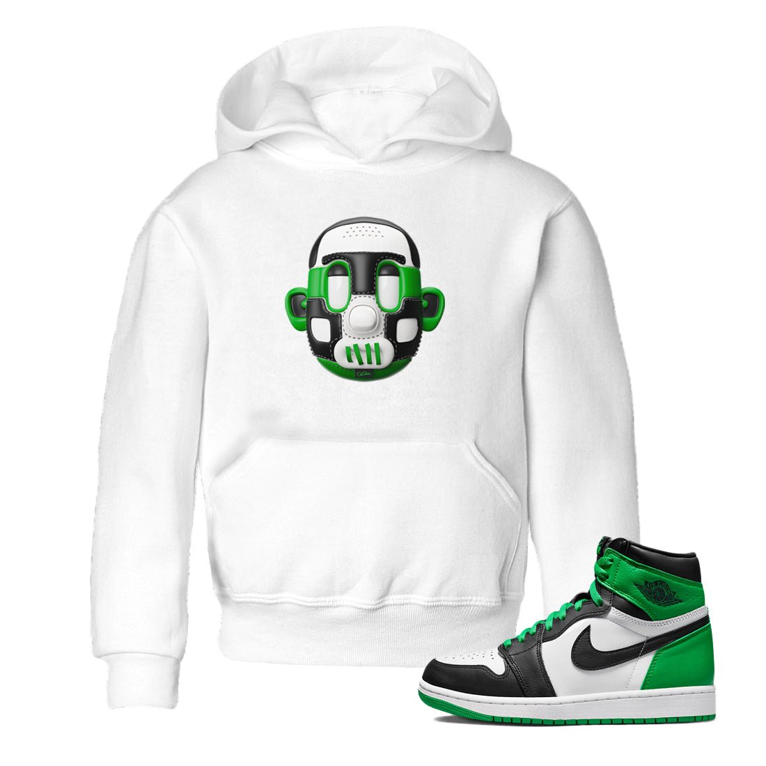 Air Jordan 1 Celtics Sneaker Match Tees Shoe Head Sneaker Tees AJ1 Celtics Sneaker Release Tees Kids Shirts White 1
