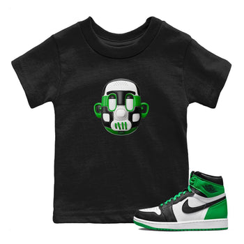 Air Jordan 1 Celtics Sneaker Match Tees Shoe Head Sneaker Tees AJ1 Celtics Sneaker Release Tees Kids Shirts Black 1