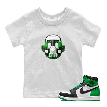 Air Jordan 1 Celtics Sneaker Match Tees Shoe Head Sneaker Tees AJ1 Celtics Sneaker Release Tees Kids Shirts White 1