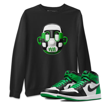 Air Jordan 1 Celtics Sneaker Match Tees Shoe Head Sneaker Tees AJ1 Celtics Sneaker Release Tees Unisex Shirts Black 1