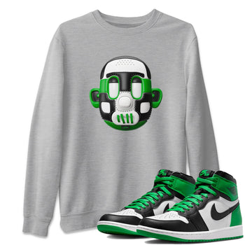 Air Jordan 1 Celtics Sneaker Match Tees Shoe Head Sneaker Tees AJ1 Celtics Sneaker Release Tees Unisex Shirts Heather Grey 1