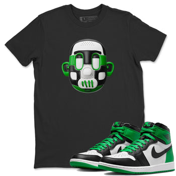 Air Jordan 1 Celtics Sneaker Match Tees Shoe Head Sneaker Tees AJ1 Celtics Sneaker Release Tees Unisex Shirts Black 1