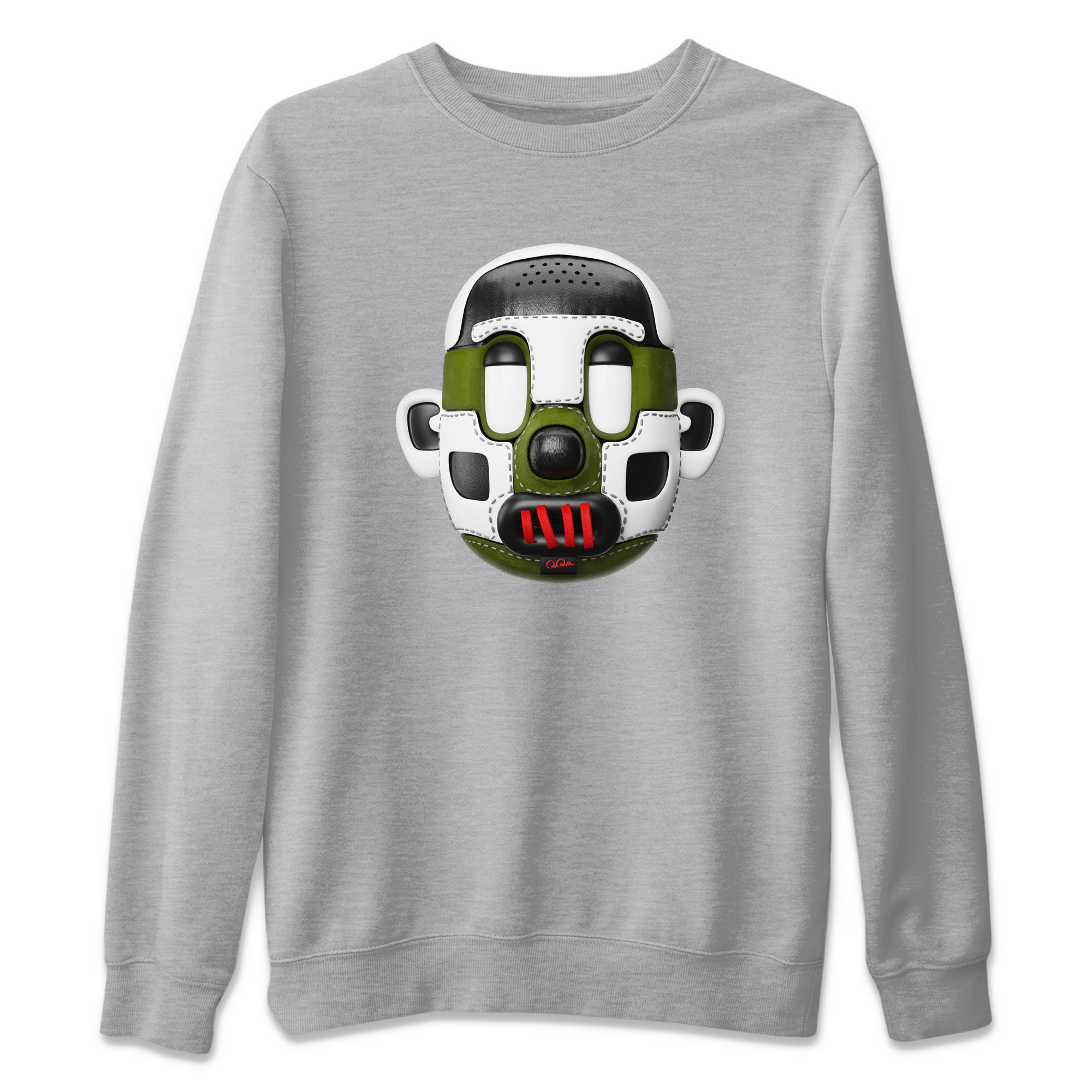Air Jordan 1 Travis Scott Olive Sneaker Match Tees Shoe Head Sneaker Tees AJ1 Travis Scott Olive Sneaker Release Tees Unisex Shirts Heather Grey 2