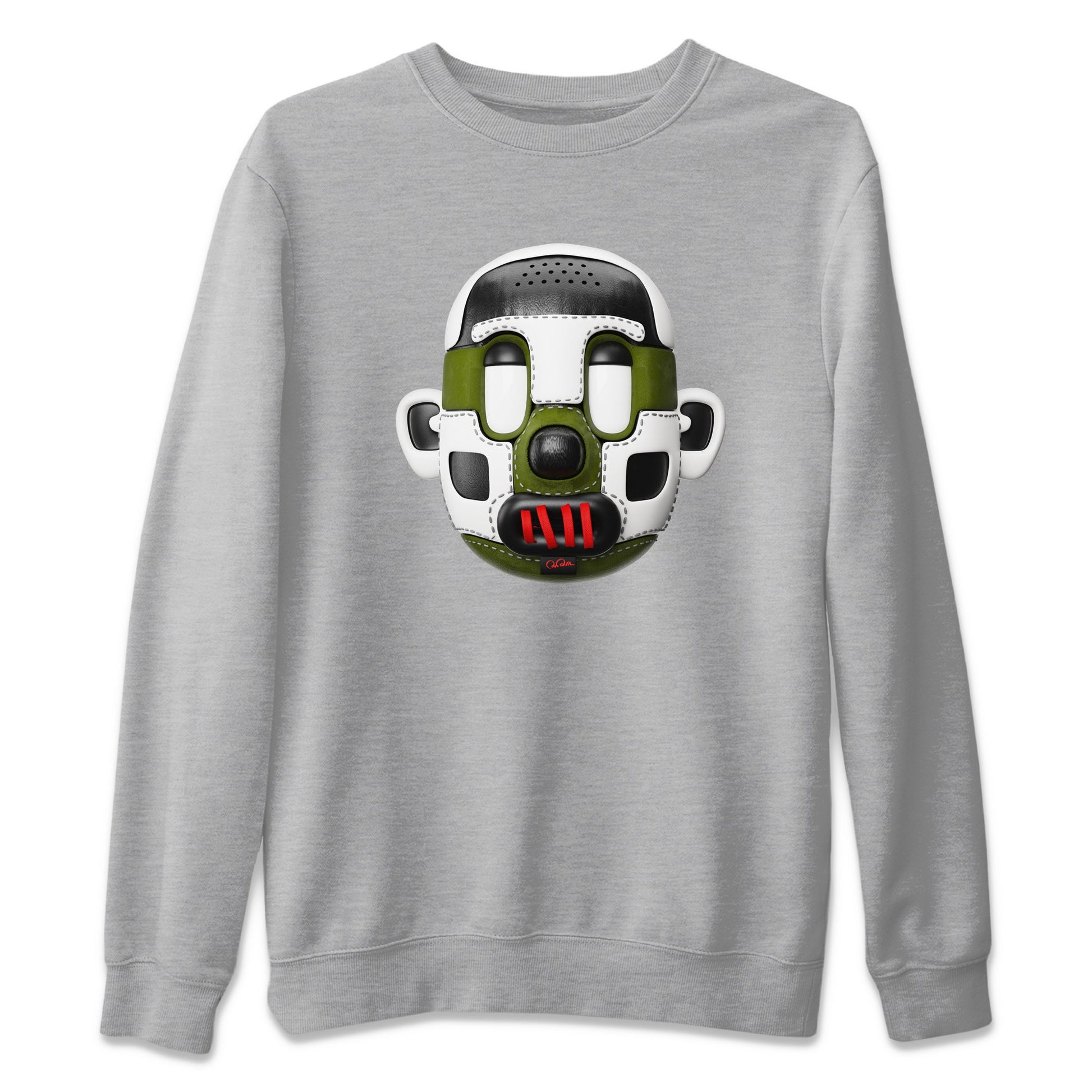 Air Jordan 1 Travis Scott Olive Sneaker Match Tees Shoe Head Sneaker Tees AJ1 Travis Scott Olive Sneaker Release Tees Unisex Shirts Heather Grey 2