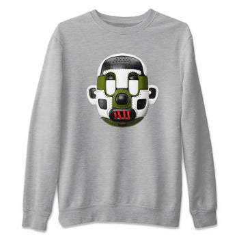 Air Jordan 1 Travis Scott Olive Sneaker Match Tees Shoe Head Sneaker Tees AJ1 Travis Scott Olive Sneaker Release Tees Unisex Shirts Heather Grey 2