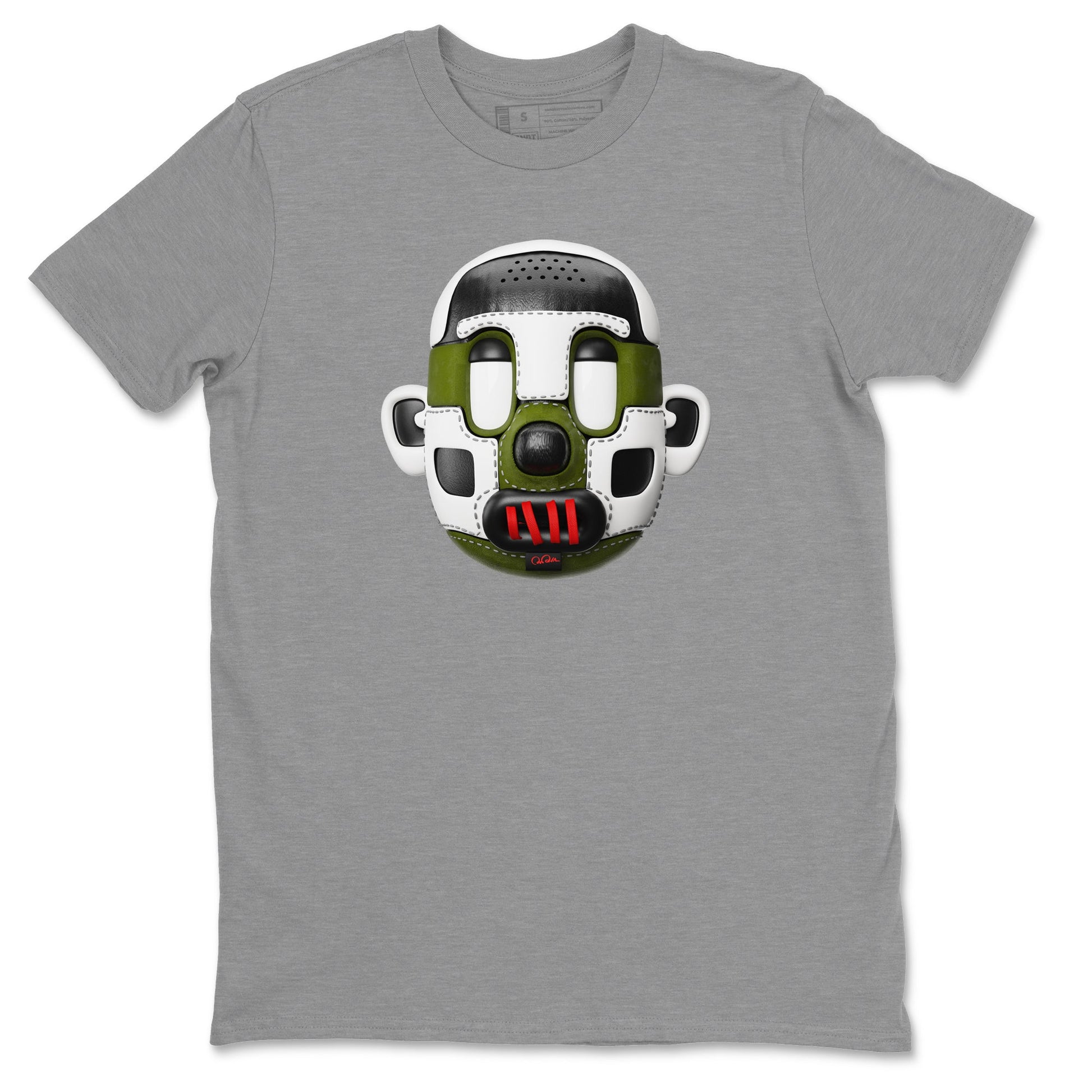 Air Jordan 1 Travis Scott Olive Sneaker Match Tees Shoe Head Sneaker Tees AJ1 Travis Scott Olive Sneaker Release Tees Unisex Shirts Heather Grey 2