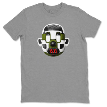 Air Jordan 1 Travis Scott Olive Sneaker Match Tees Shoe Head Sneaker Tees AJ1 Travis Scott Olive Sneaker Release Tees Unisex Shirts Heather Grey 2