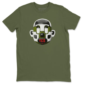 Air Jordan 1 Travis Scott Olive Sneaker Match Tees Shoe Head Sneaker Tees AJ1 Travis Scott Olive Sneaker Release Tees Unisex Shirts Military Green 2