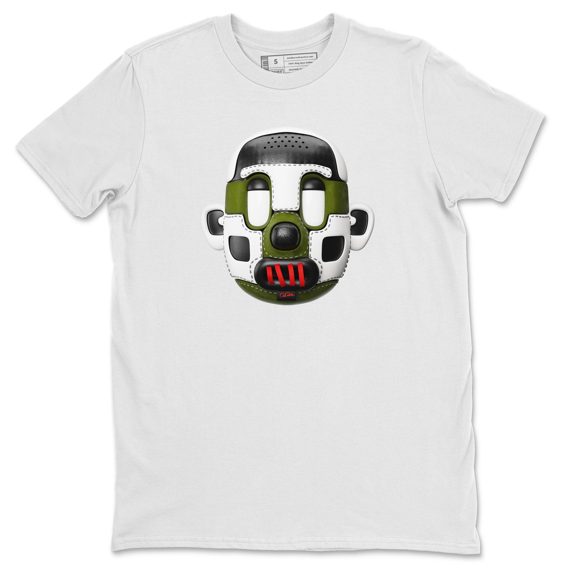 Air Jordan 1 Travis Scott Olive Sneaker Match Tees Shoe Head Sneaker Tees AJ1 Travis Scott Olive Sneaker Release Tees Unisex Shirts White 2