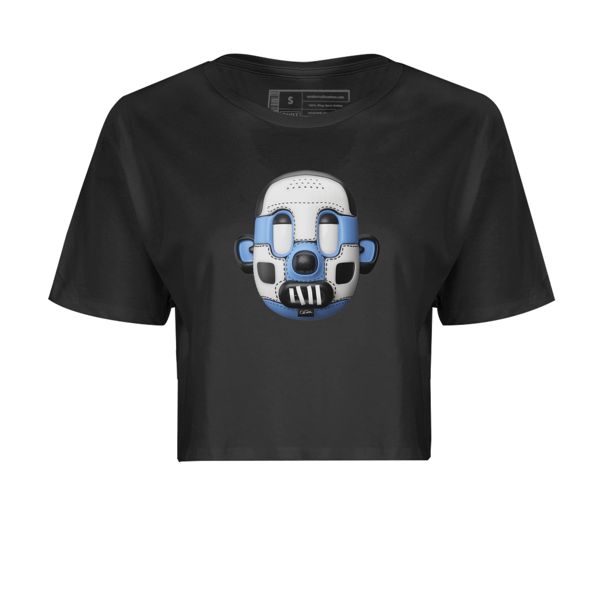 Air Jordan 1 Retro High OG UNC Toe Shirt to match Jordans Shoe Head Sneaker Tees 1s UNC Toe SNRT Sneaker Release Tees Crop T-Shirts Black 2