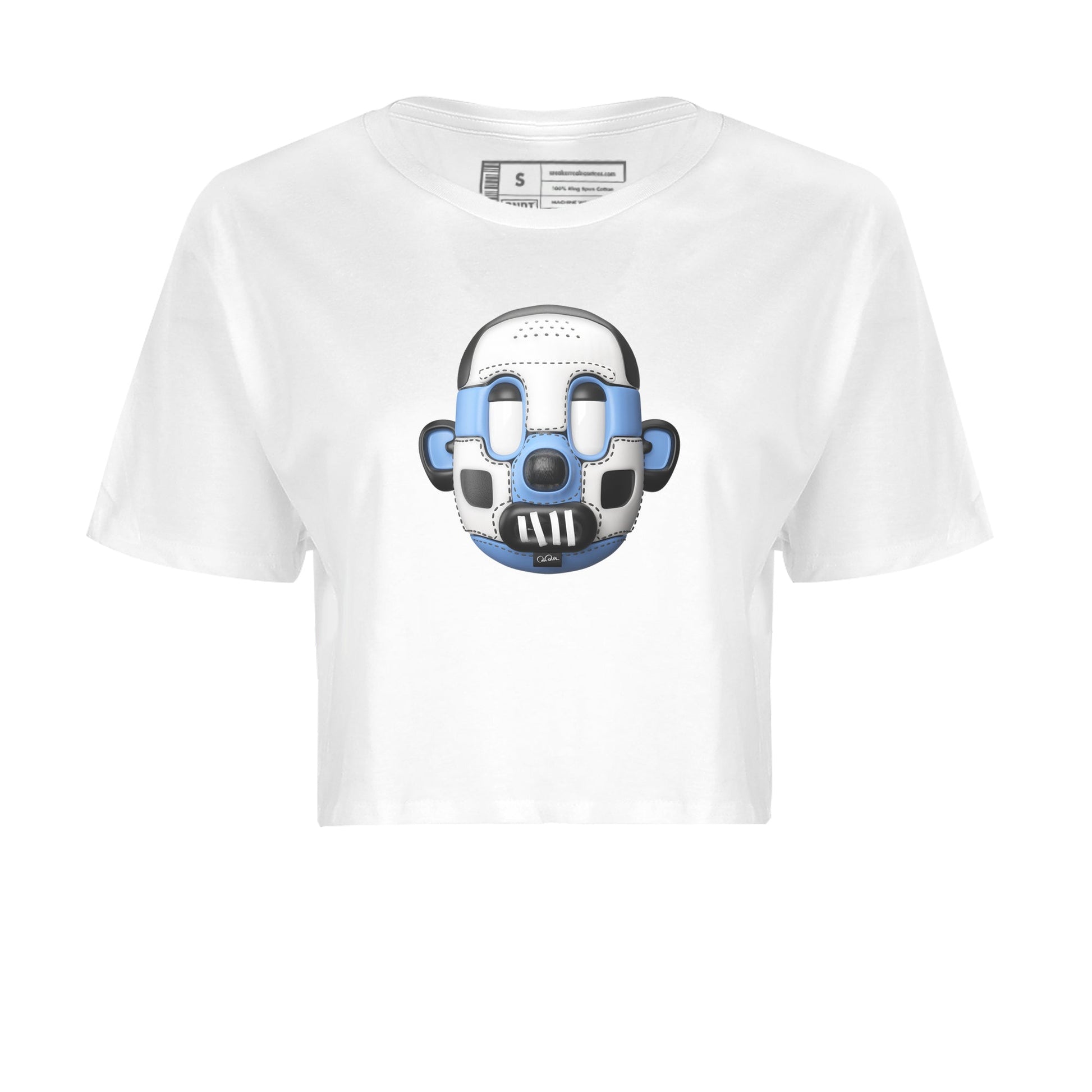 Air Jordan 1 Retro High OG UNC Toe Shirt to match Jordans Shoe Head Sneaker Tees 1s UNC Toe SNRT Sneaker Release Tees Crop T-Shirts White 2
