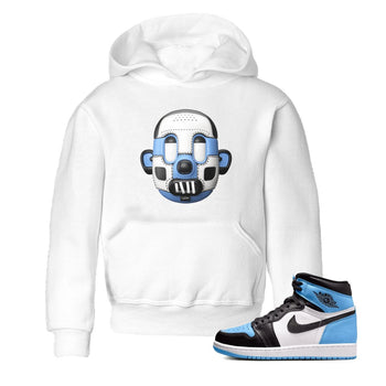 Air Jordan 1 Retro High OG UNC Toe Shirt to match Jordans Shoe Head Sneaker Tees 1s UNC Toe SNRT Sneaker Release Tees Kids and Baby Tees White 1