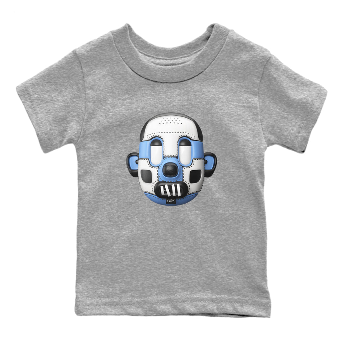 Air Jordan 1 Retro High OG UNC Toe Shirt to match Jordans Shoe Head Sneaker Tees 1s UNC Toe SNRT Sneaker Release Tees Kids and Baby Tees Heather Grey 2