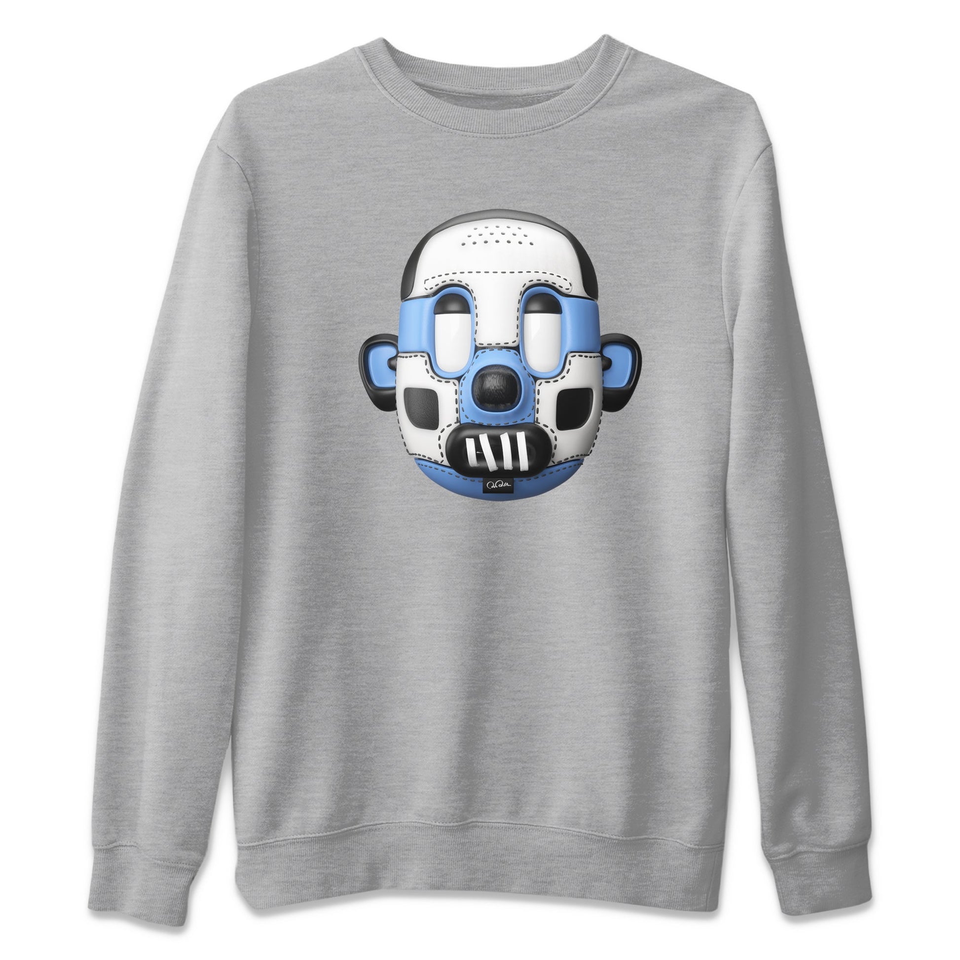 Air Jordan 1 Retro High OG UNC Toe Shirt to match Jordans Shoe Head Sneaker Tees 1s UNC Toe SNRT Sneaker Release Tees Crew Neck T-Shirts Heather Grey 2