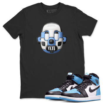 Air Jordan 1 Retro High OG UNC Toe Shirt to match Jordans Shoe Head Sneaker Tees 1s UNC Toe SNRT Sneaker Release Tees Crew Neck T-Shirts Black 1