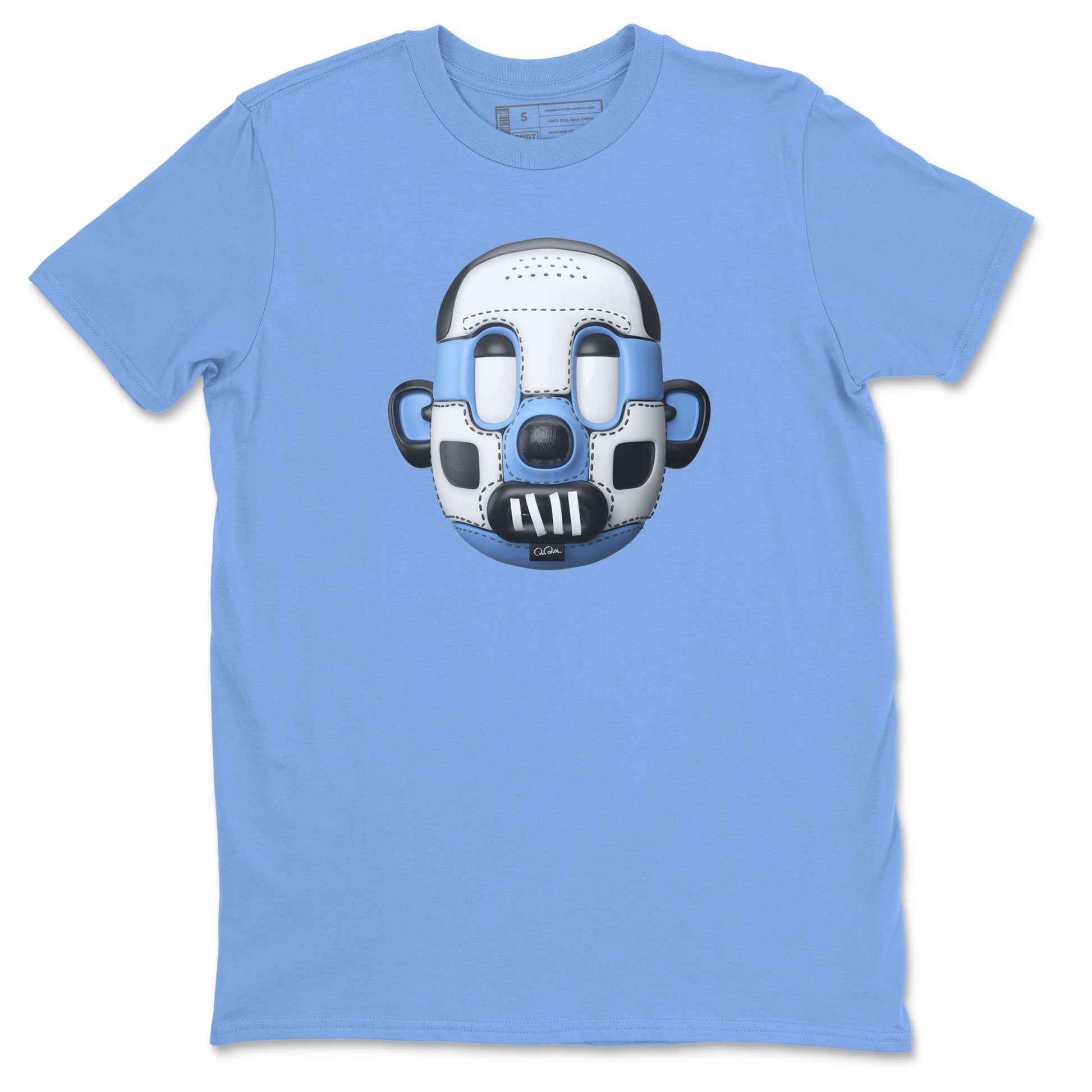 Air Jordan 1 Retro High OG UNC Toe Shirt to match Jordans Shoe Head Sneaker Tees 1s UNC Toe SNRT Sneaker Release Tees Crew Neck T-Shirts Carolina Blue 2