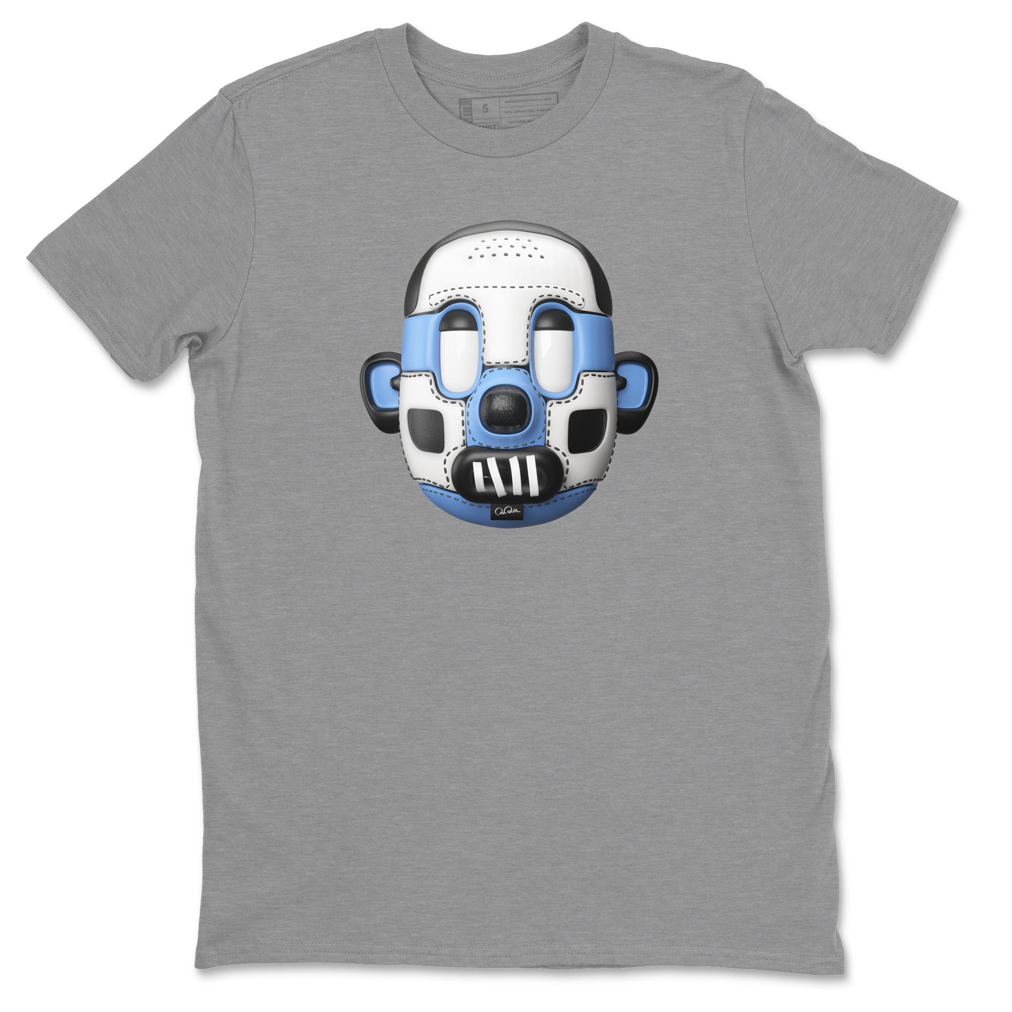Air Jordan 1 Retro High OG UNC Toe Shirt to match Jordans Shoe Head Sneaker Tees 1s UNC Toe SNRT Sneaker Release Tees Crew Neck T-Shirts Heather Grey 2