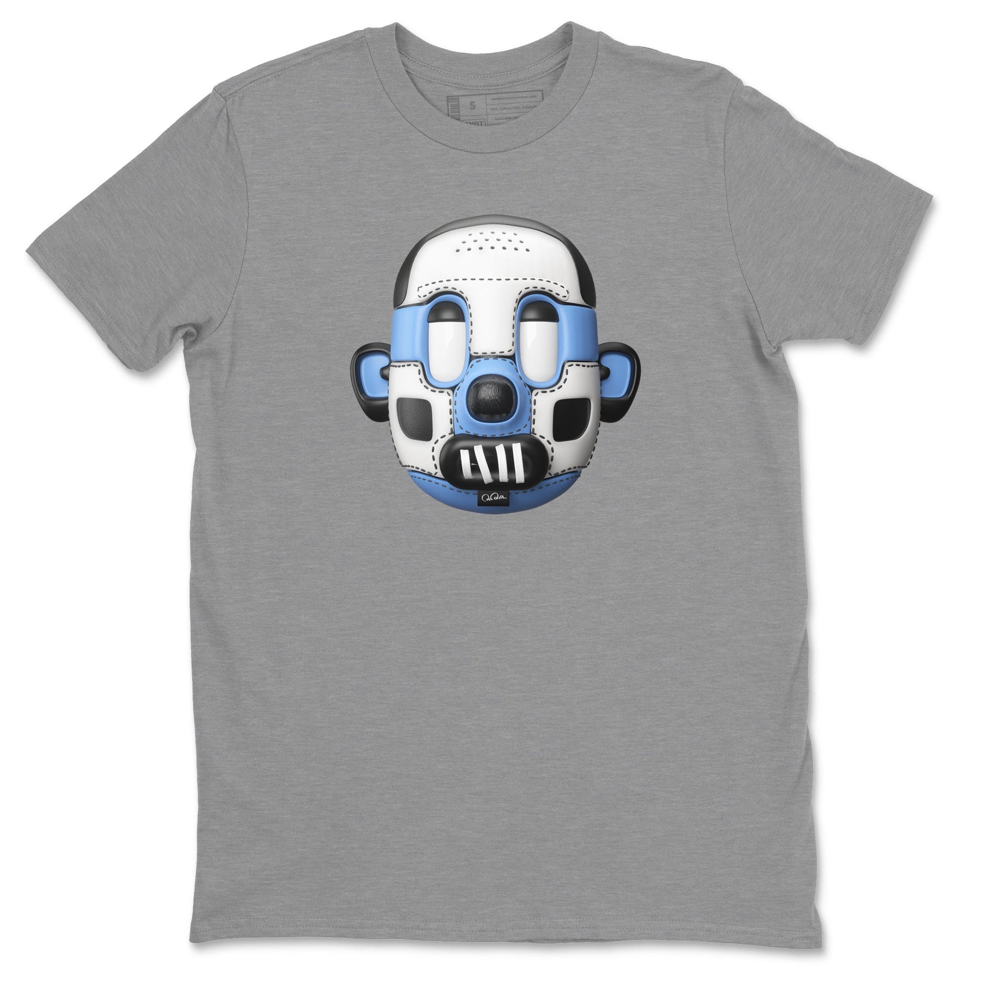 Air Jordan 1 Retro High OG UNC Toe Shirt to match Jordans Shoe Head Sneaker Tees 1s UNC Toe SNRT Sneaker Release Tees Crew Neck T-Shirts Heather Grey 2