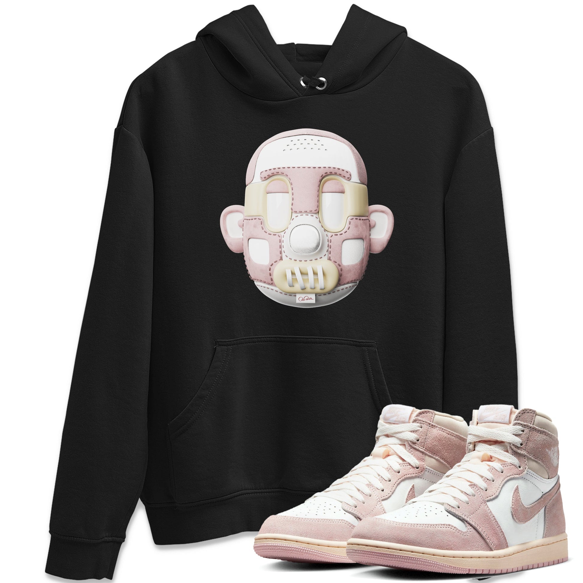 Air Jordan 1 Washed Pink Sneaker Match Tees Shoe Head Sneaker Tees AJ1 Washed Pink Sneaker Release Tees Unisex Shirts Black 1