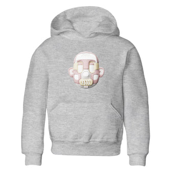 Air Jordan 1 Washed Pink Sneaker Match Tees Shoe Head Sneaker Tees AJ1 Washed Pink Sneaker Release Tees Kids Shirts Heather Grey 2