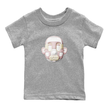 Air Jordan 1 Washed Pink Sneaker Match Tees Shoe Head Sneaker Tees AJ1 Washed Pink Sneaker Release Tees Kids Shirts Heather Grey 2
