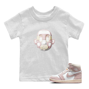 Air Jordan 1 Washed Pink Sneaker Match Tees Shoe Head Sneaker Tees AJ1 Washed Pink Sneaker Release Tees Kids Shirts White 1