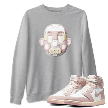 Air Jordan 1 Washed Pink Sneaker Match Tees Shoe Head Sneaker Tees AJ1 Washed Pink Sneaker Release Tees Unisex Shirts Heather Grey 1