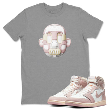 Air Jordan 1 Washed Pink Sneaker Match Tees Shoe Head Sneaker Tees AJ1 Washed Pink Sneaker Release Tees Unisex Shirts Heather Grey 1