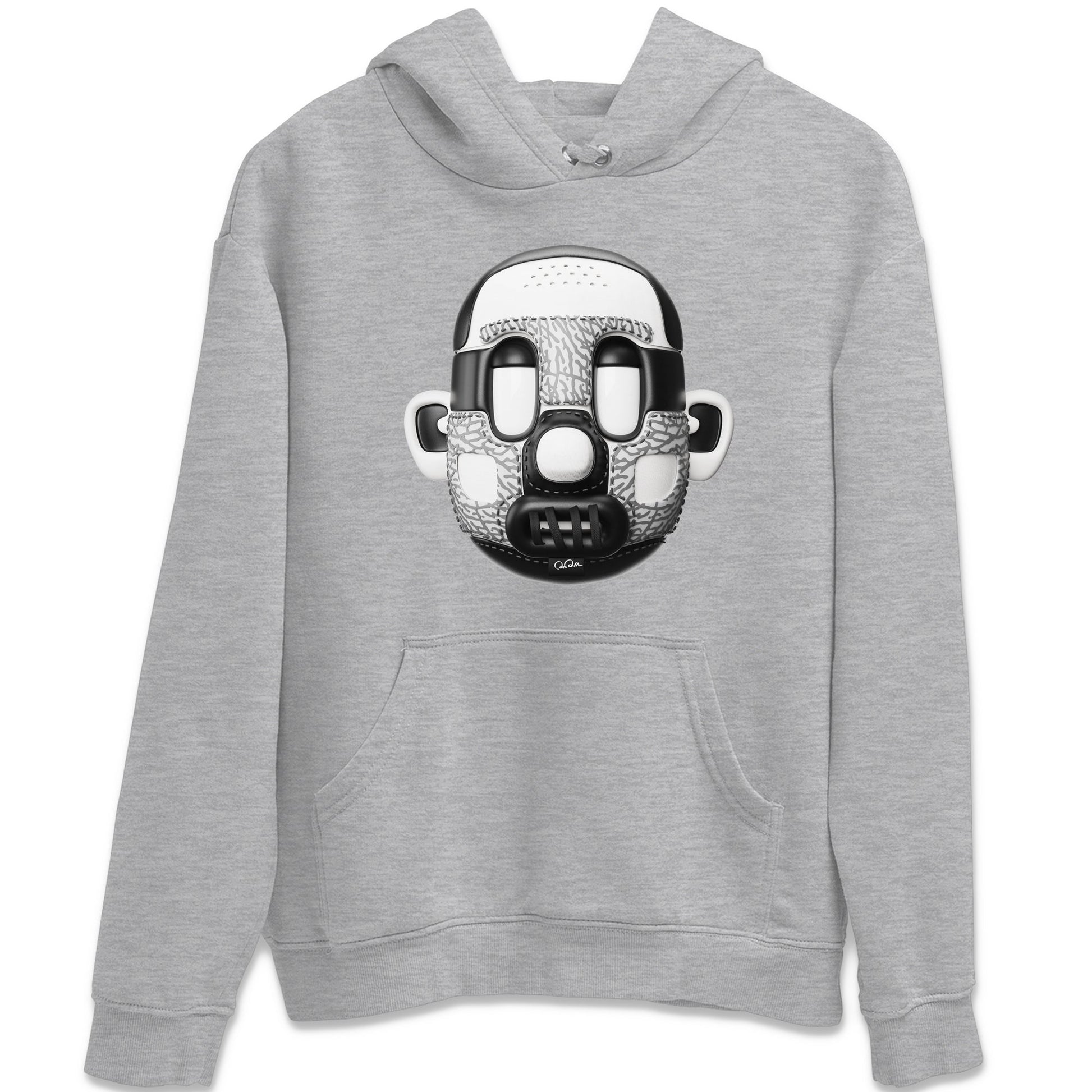 Air Jordan 1 White Cement Sneaker Match Tees Shoe Head Sneaker Tees AJ1 White Cement Sneaker Release Tees Unisex Shirts Heather Grey 2