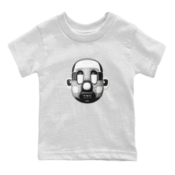 Air Jordan 1 White Cement Sneaker Match Tees Shoe Head Sneaker Tees AJ1 White Cement Sneaker Release Tees Kids Shirts White 2