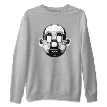 Air Jordan 1 White Cement Sneaker Match Tees Shoe Head Sneaker Tees AJ1 White Cement Sneaker Release Tees Unisex Shirts Heather Grey 2