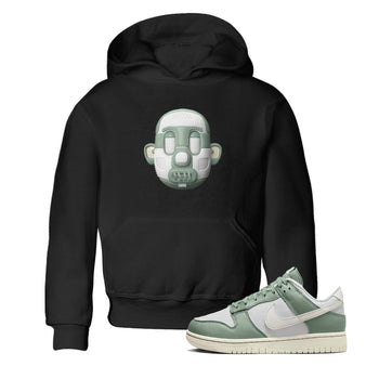 Dunk Mica Green Sneaker Match Tees Shoe Head Sneaker Tees Dunk Low Mica Green Sneaker Release Tees Kids Shirts Black 1