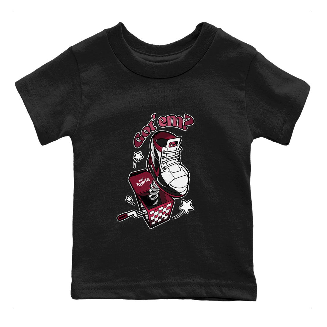 Air Jordan 1 Metallic Burgundy shirt to match jordans Shoe In The Box sneaker tees AJ1 Metallic Burgundy SNRT Sneaker Release Tees Baby Toddler Black 2 T-Shirt