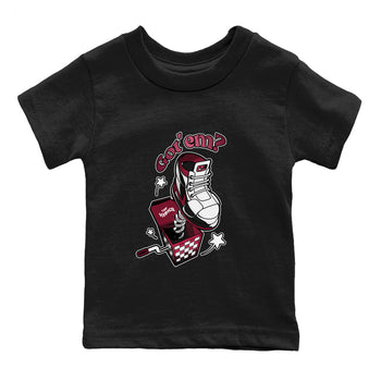 Air Jordan 1 Metallic Burgundy shirt to match jordans Shoe In The Box sneaker tees AJ1 Metallic Burgundy SNRT Sneaker Release Tees Baby Toddler Black 2 T-Shirt