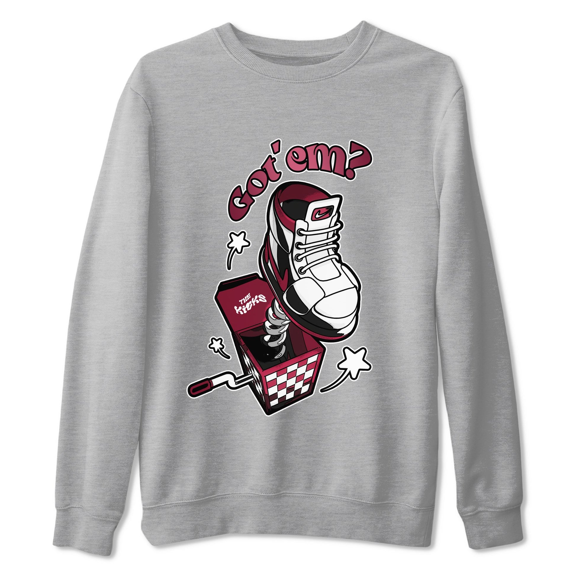Air Jordan 1 Metallic Burgundy shirt to match jordans Shoe In The Box sneaker tees AJ1 Metallic Burgundy SNRT Sneaker Release Tees Unisex Heather Grey 2 T-Shirt