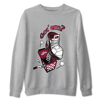Air Jordan 1 Metallic Burgundy shirt to match jordans Shoe In The Box sneaker tees AJ1 Metallic Burgundy SNRT Sneaker Release Tees Unisex Heather Grey 2 T-Shirt