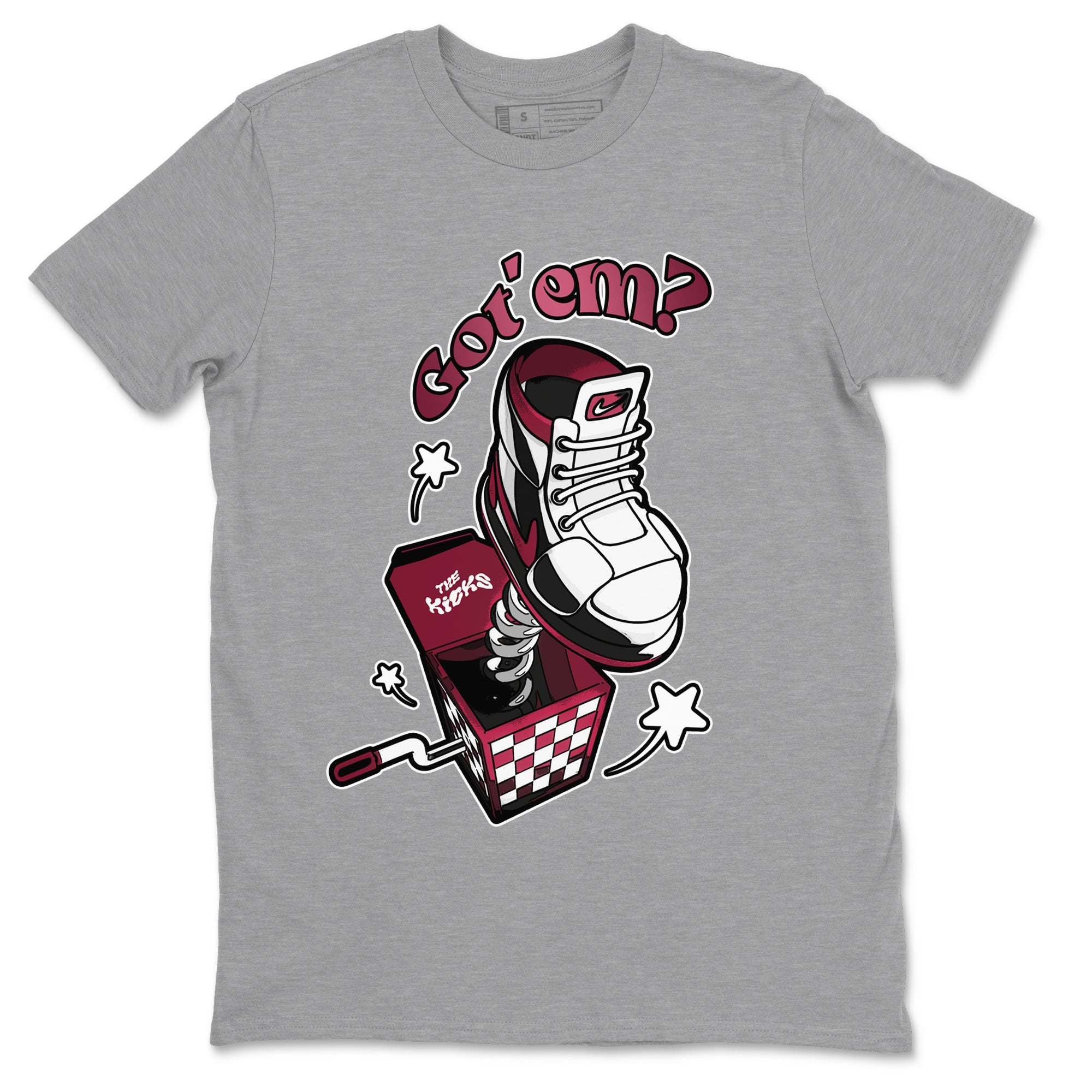 Air Jordan 1 Metallic Burgundy shirt to match jordans Shoe In The Box sneaker tees AJ1 Metallic Burgundy SNRT Sneaker Release Tees Unisex Heather Grey 2 T-Shirt