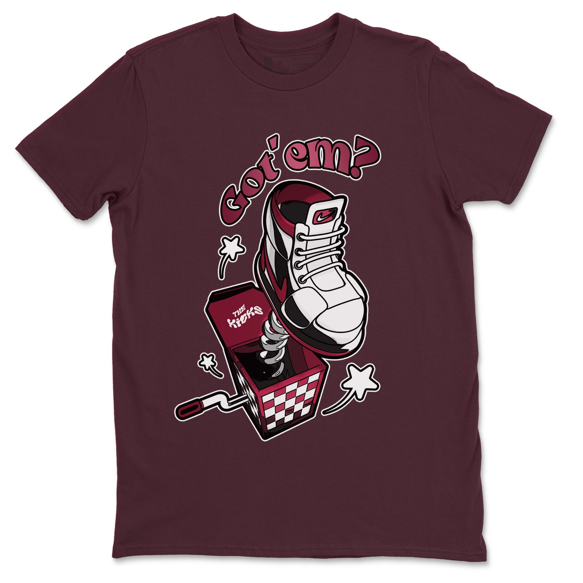 Air Jordan 1 Metallic Burgundy shirt to match jordans Shoe In The Box sneaker tees AJ1 Metallic Burgundy SNRT Sneaker Release Tees Unisex Maroon 2 T-Shirt