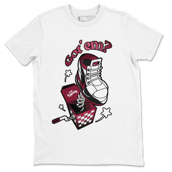 Air Jordan 1 Metallic Burgundy shirt to match jordans Shoe In The Box sneaker tees AJ1 Metallic Burgundy SNRT Sneaker Release Tees Unisex White 2 T-Shirt