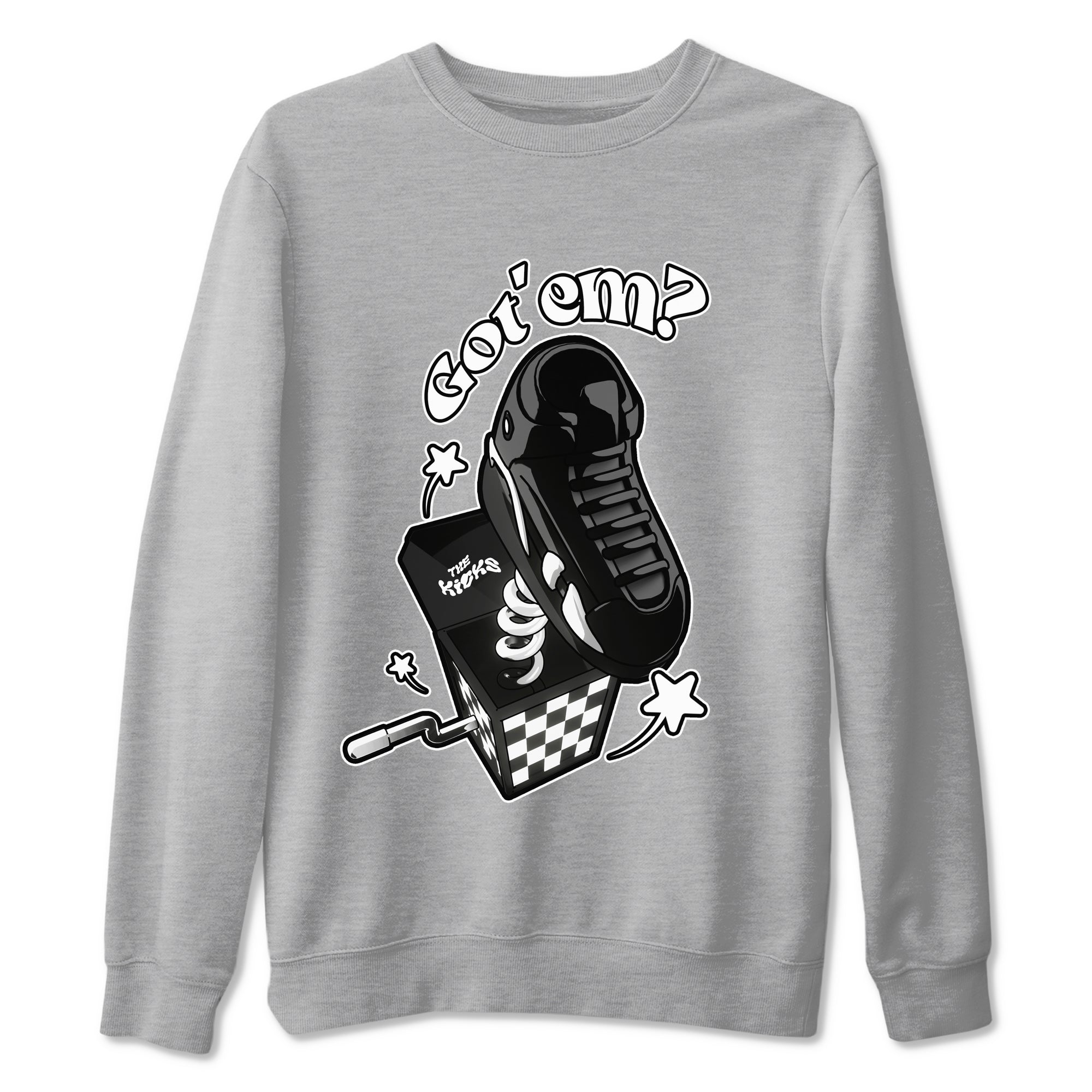 Air Jordan 14 Panda shirt to match jordans Shoe In The Box sneaker tees AJ14 Panda SNRT Sneaker Release Tees unisex cotton Heather Grey 2 crew neck shirt