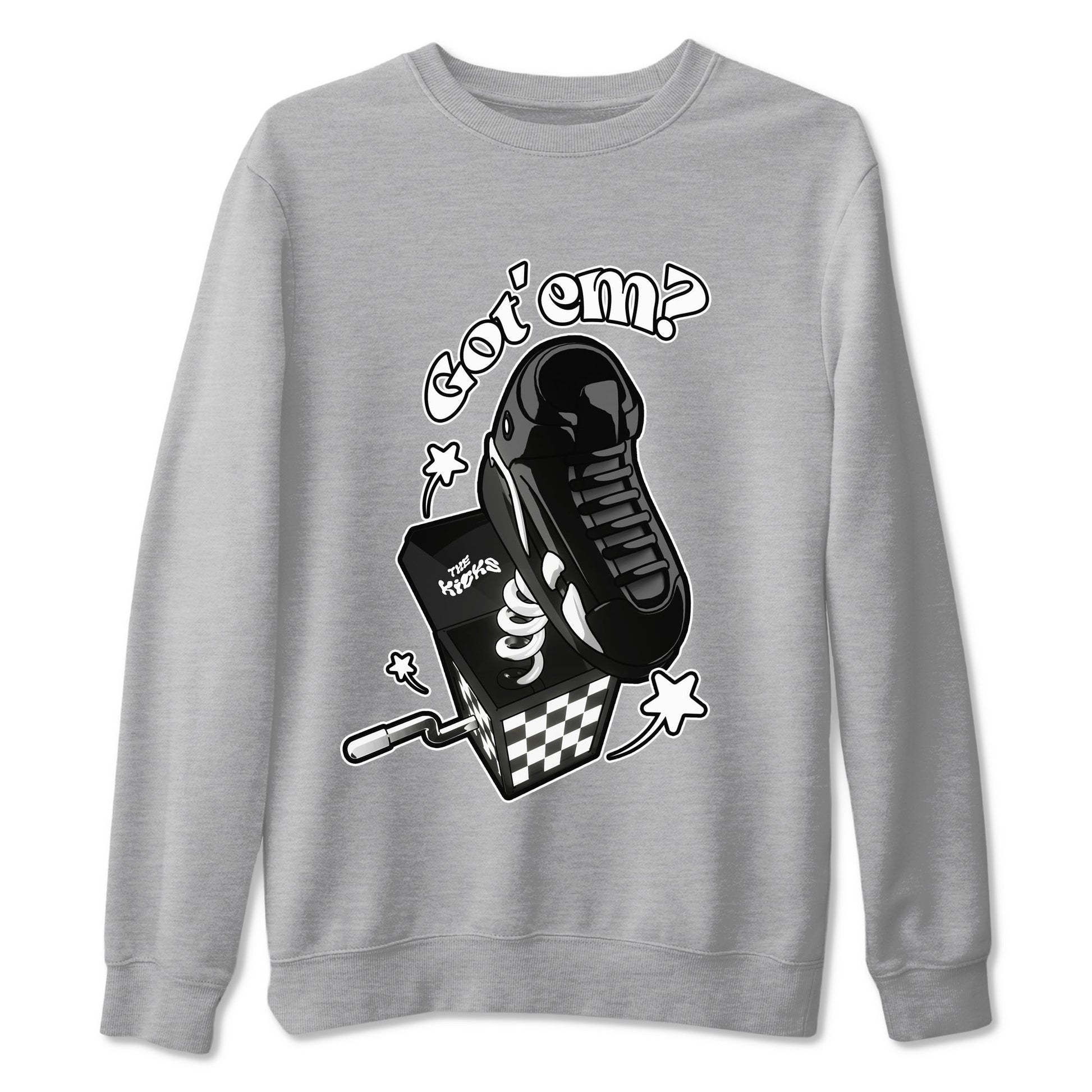 Air Jordan 14 Panda shirt to match jordans Shoe In The Box sneaker tees AJ14 Panda SNRT Sneaker Release Tees unisex cotton Heather Grey 2 crew neck shirt