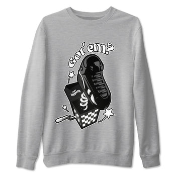 Air Jordan 14 Panda shirt to match jordans Shoe In The Box sneaker tees AJ14 Panda SNRT Sneaker Release Tees unisex cotton Heather Grey 2 crew neck shirt