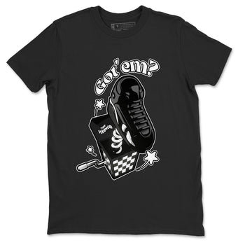 Air Jordan 14 Panda shirt to match jordans Shoe In The Box sneaker tees AJ14 Panda SNRT Sneaker Release Tees unisex cotton Black 2 crew neck shirt