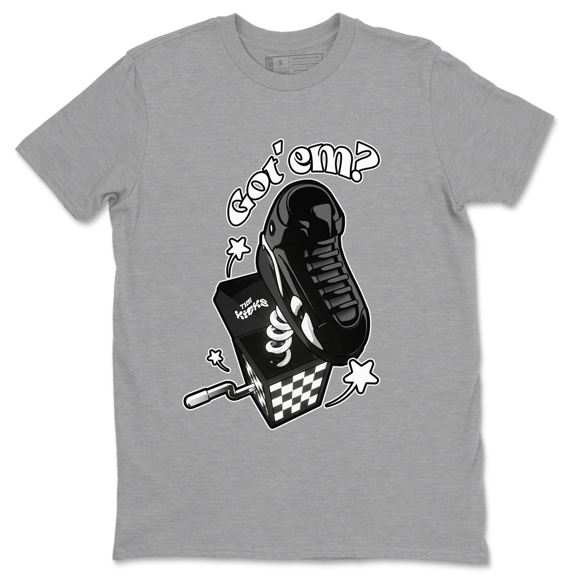 Air Jordan 14 Panda shirt to match jordans Shoe In The Box sneaker tees AJ14 Panda SNRT Sneaker Release Tees unisex cotton Heather Grey 2 crew neck shirt
