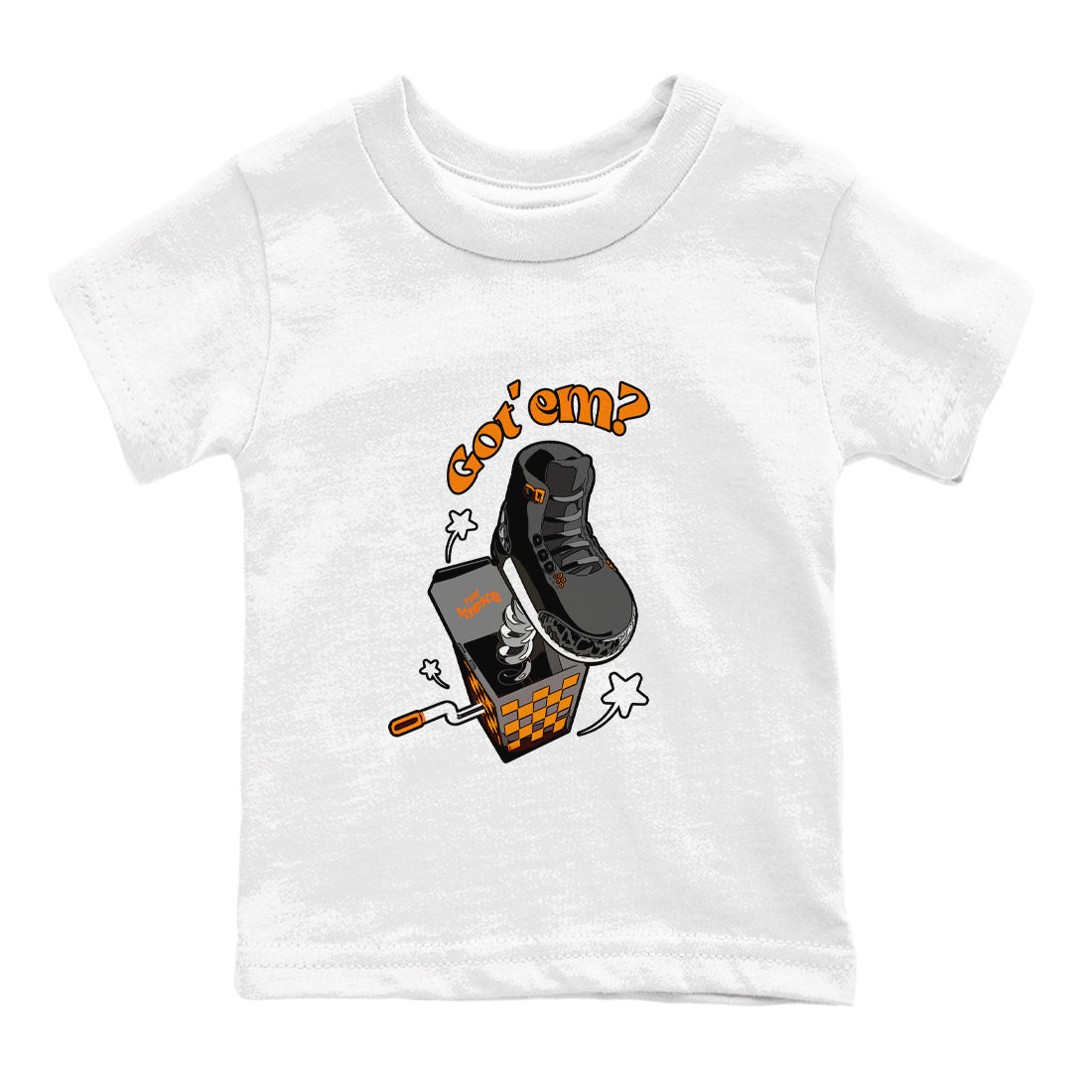 Air Jordan 3 Fear shirt to match jordans Shoe In The Box sneaker tees AJ3 Fear SNRT Sneaker Release Tees Baby Toddler White 2 T-Shirt