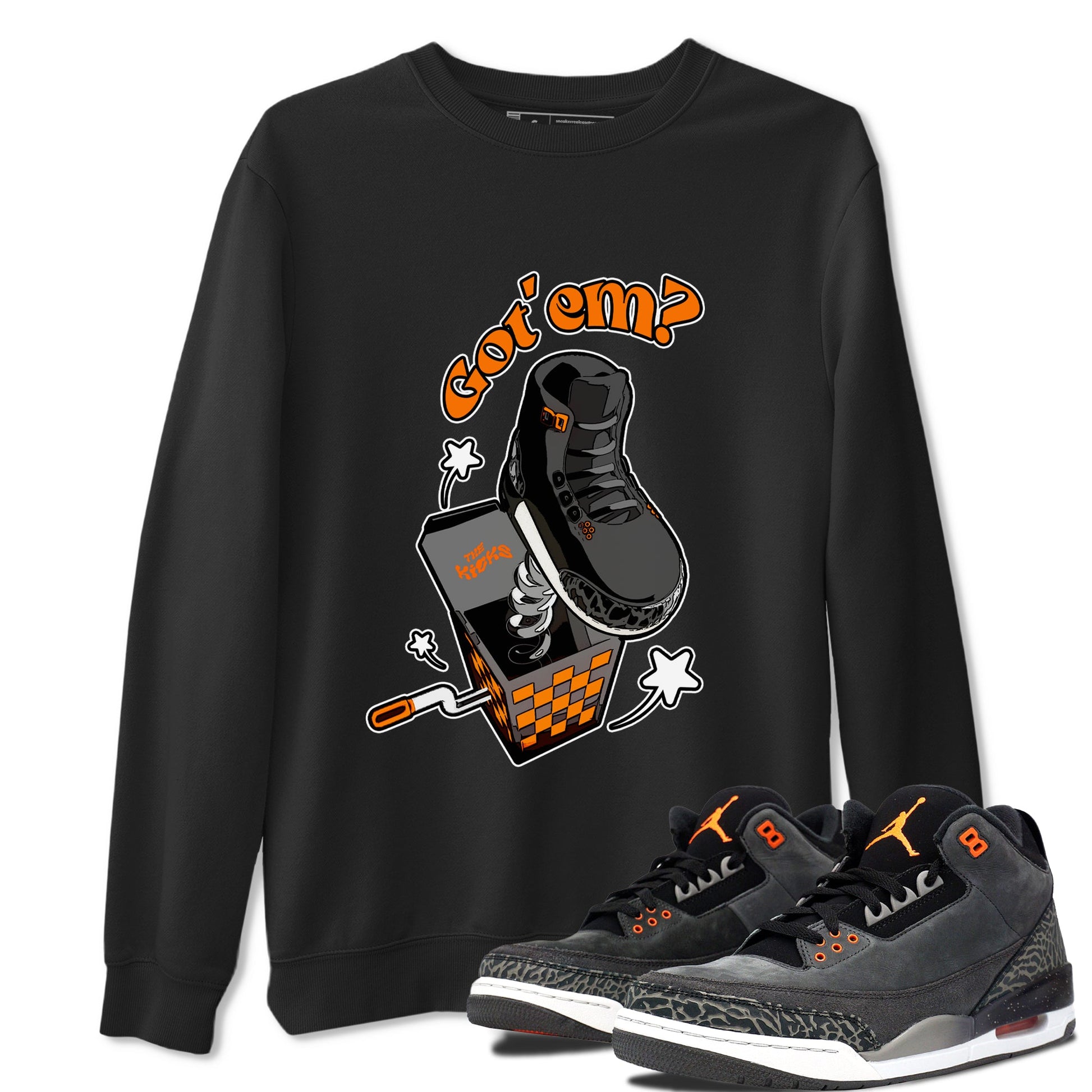 Air Jordan 3 Fear shirt to match jordans Shoe In The Box sneaker tees AJ3 Fear SNRT Sneaker Release Tees Unisex Black 1 T-Shirt