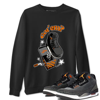 Air Jordan 3 Fear shirt to match jordans Shoe In The Box sneaker tees AJ3 Fear SNRT Sneaker Release Tees Unisex Black 1 T-Shirt